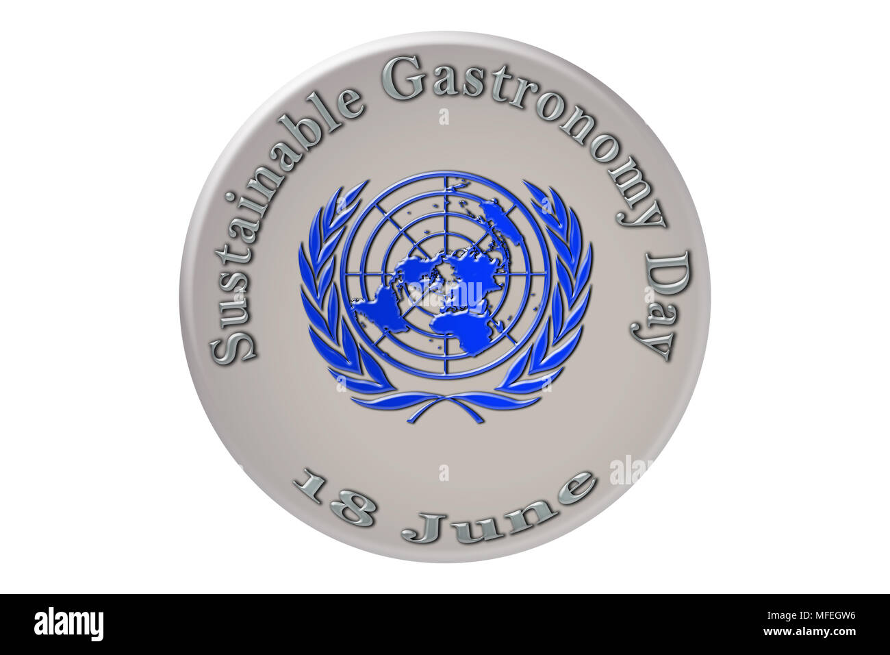 Gastronomia sostenibile giorno, la vacanza internazionale delle Nazioni Unite, è celebrata il 18 giugno. Foto Stock
