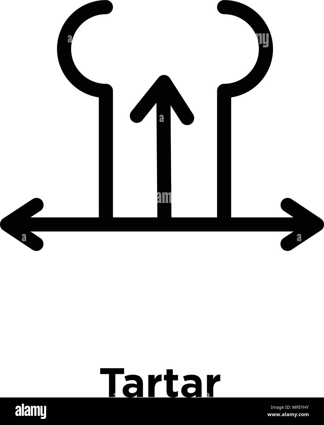 Icona di tartaro isolati su sfondo bianco, illustrazione vettoriale Illustrazione Vettoriale