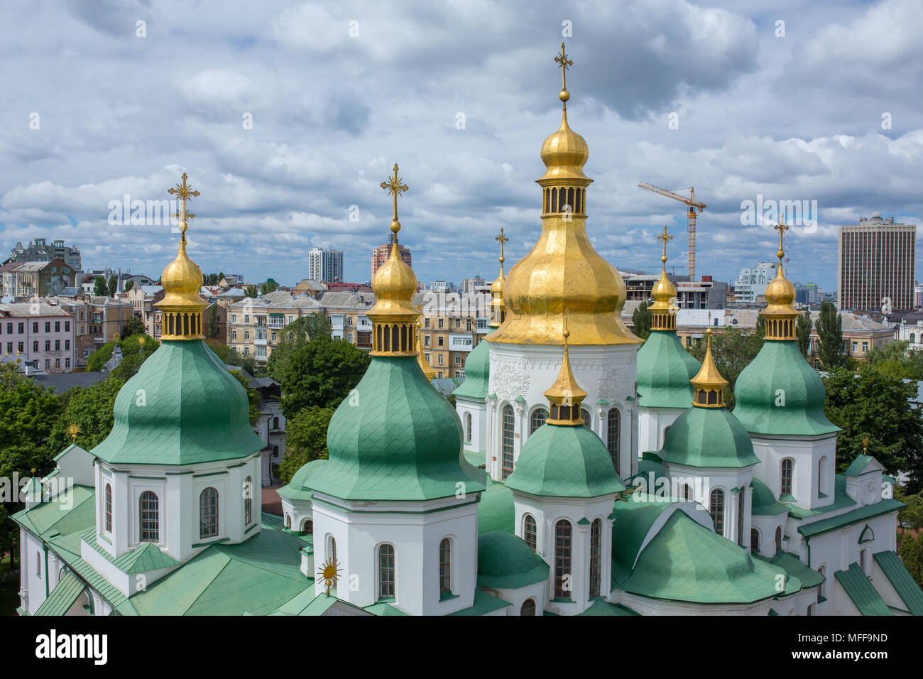 Vista aerea di Santa Sofia nella cattedrale di Kiev, Ucraina. Foto Stock