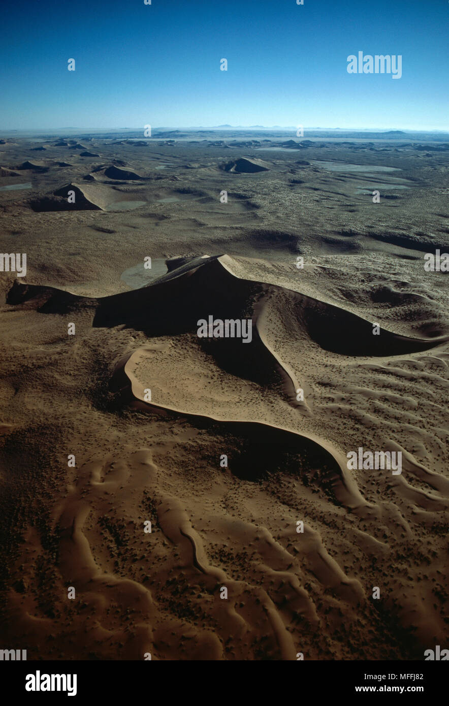 DUNE a stella vista aerea Namib Desert Namibia Foto Stock