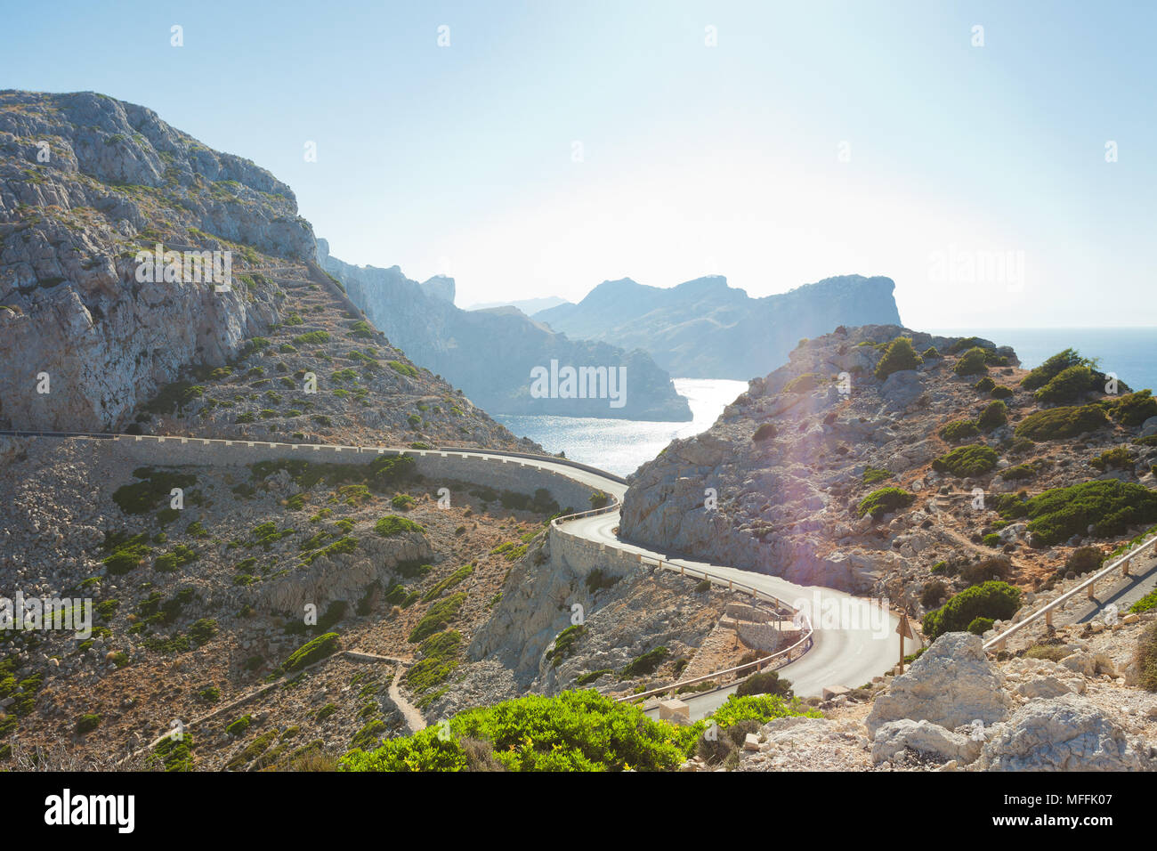 Cap de Formentor, Mallorca, Spagna - Country Road a Cap de Formentor Foto Stock