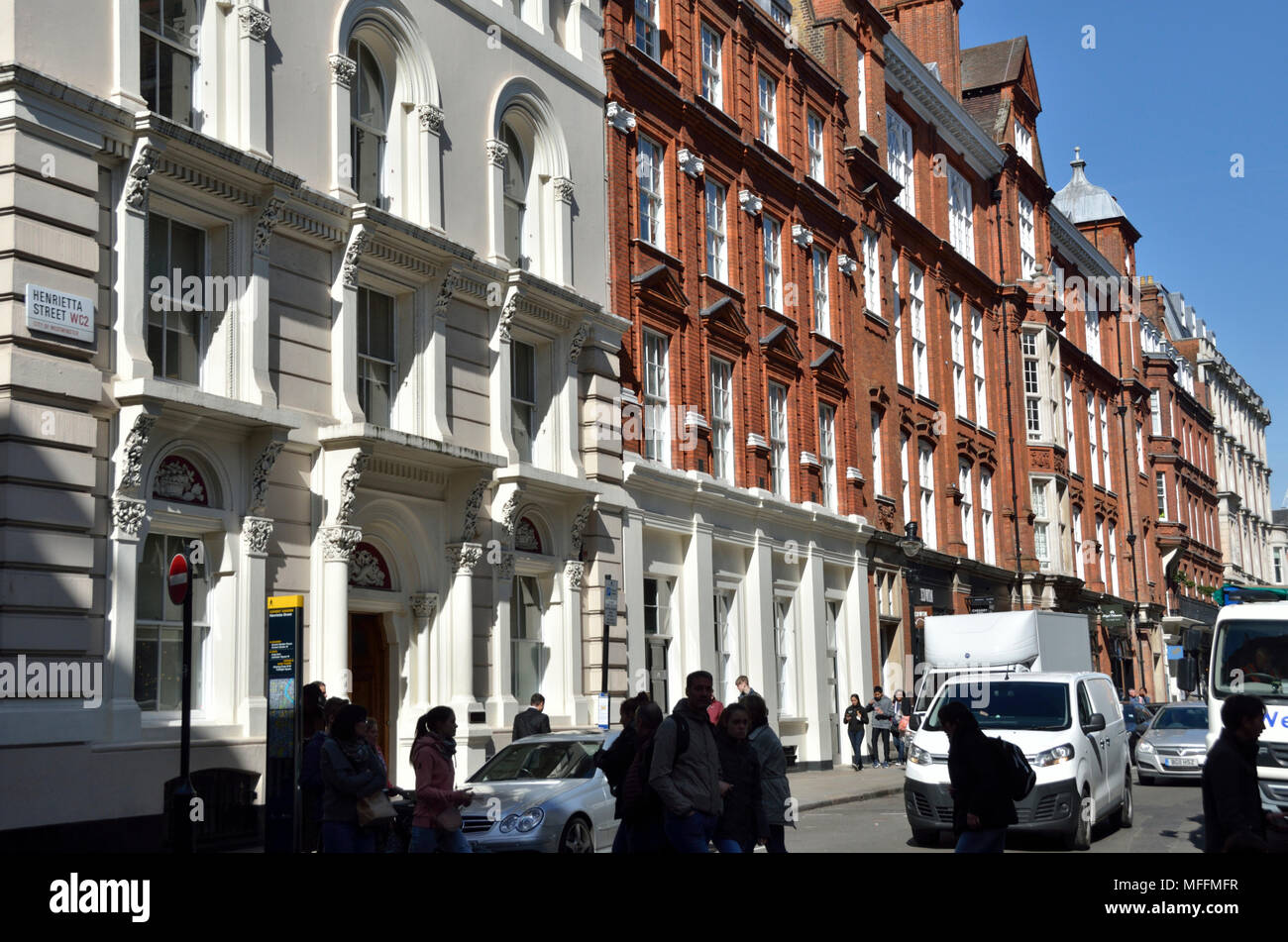 Henrietta Street WC2, Covent Garden di Londra, Regno Unito. Foto Stock