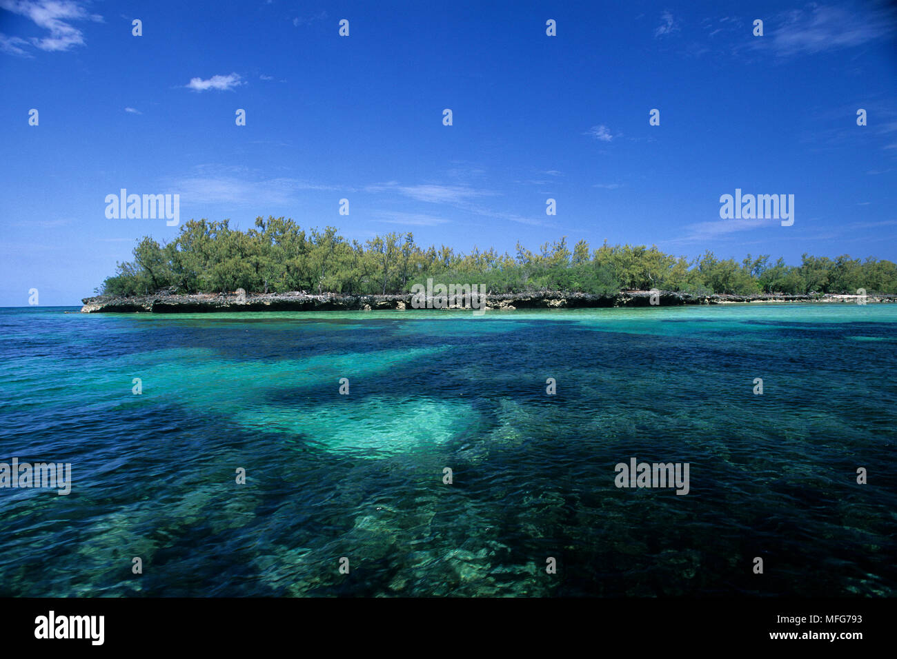 Uno dei canali di ingresso alla laguna, Aldabra Atoll, patrimonio mondiale naturale, Seychelles, Oceano Indiano Data: 24.06.08 RIF: ZB777 115630 000 Foto Stock