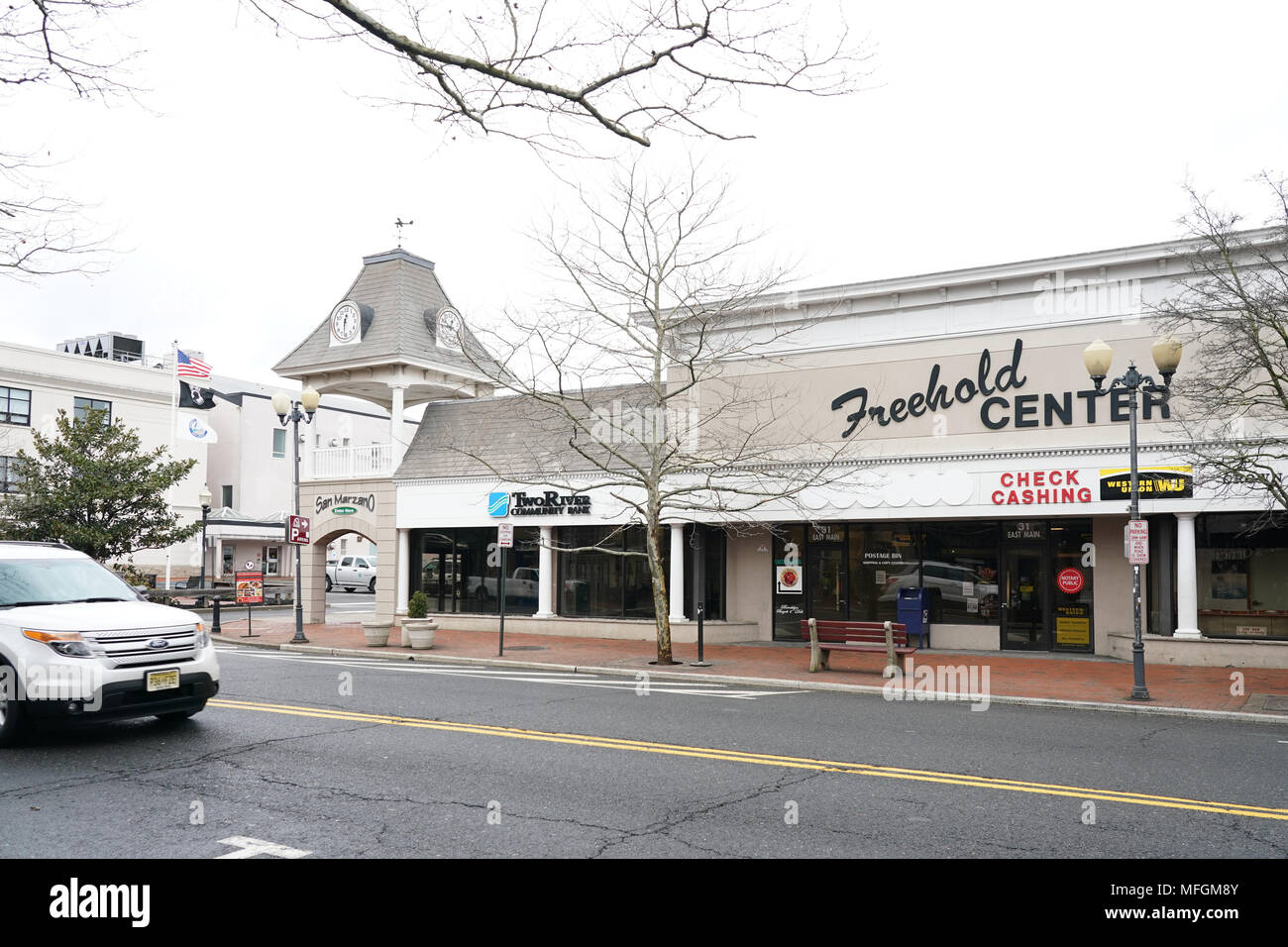 Freehold, New Jersey, la città natale di Bruce Springsteen, negli Stati Uniti. Da una serie di foto di viaggio negli Stati Uniti. Foto data: mercoledì, Foto Stock
