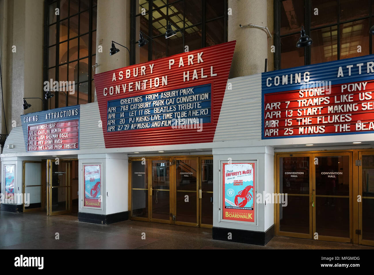 La Convention Hall di Asbury Park, New Jersey, negli Stati Uniti. Da una serie di foto di viaggio negli Stati Uniti. Foto data: mercoledì, Apri Foto Stock