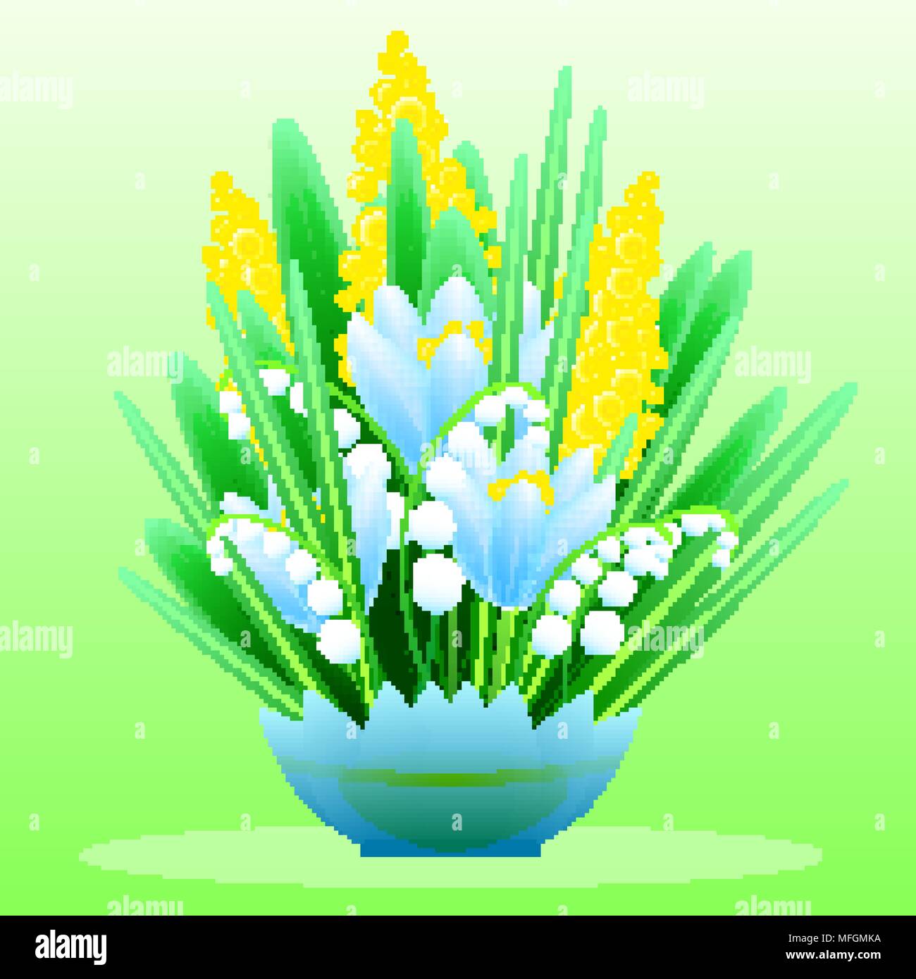 Delicato bouquet di primavera fiori di foresta per il design. Sfondo floreale. Illustrazione Vettoriale Illustrazione Vettoriale