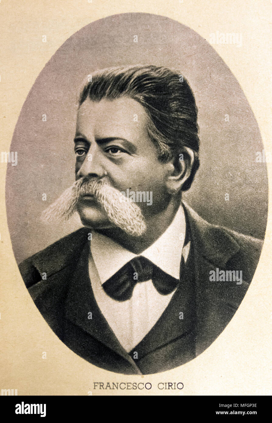 Italia Francesco Cirio -(Nizza Monferrato, 25 Dicembre 1836 - Roma, 9 gennaio 1900) era un imprenditore italiano fondatore della Cirio canning company. Foto Stock
