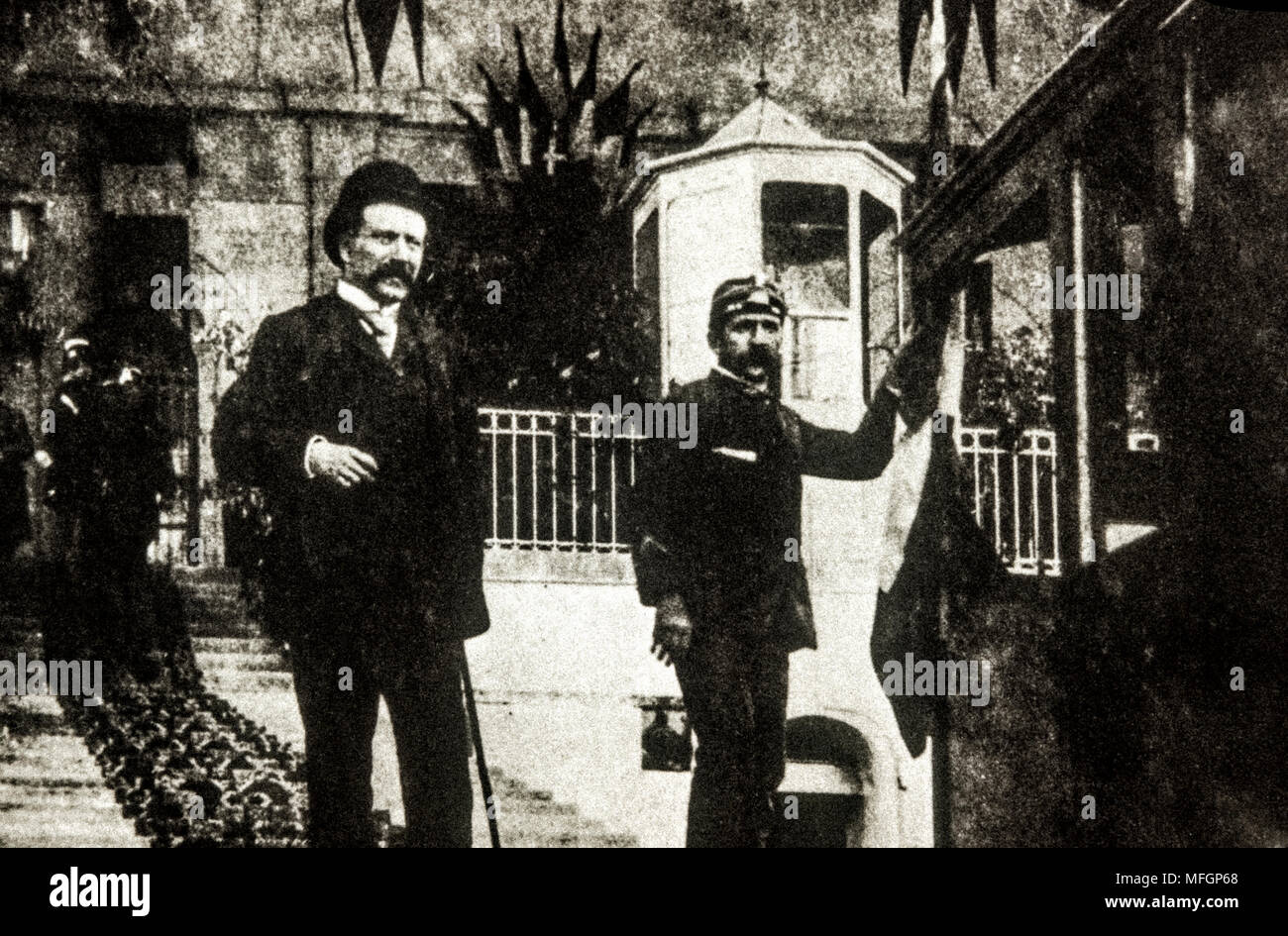 Italia Napoli - inaugurazione della funicolare di Montesanto - 1891 Foto Stock