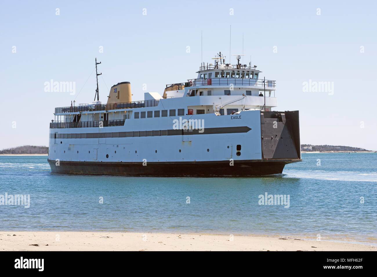 MV Eagle, un passeggero traghetto di automobile che corre da Hyannis, Massachusetts a Nantucket Island. Stati Uniti d'America Foto Stock