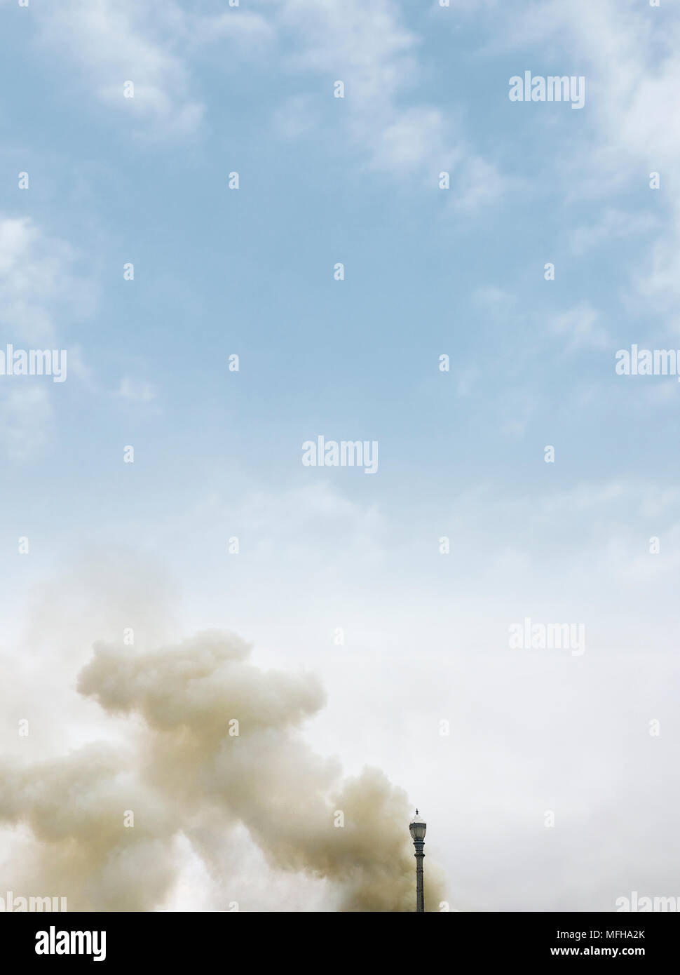 Wild incendio fumo Cloud Foto Stock