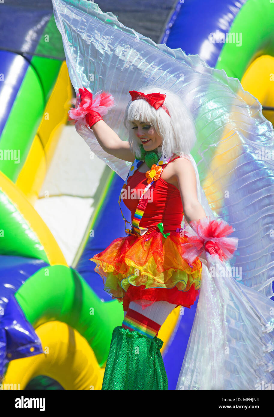 'Butterfly su palafitte' a aprire strade Festival in Hlyannis, Massachusetts il Cape Cod, STATI UNITI D'AMERICA Foto Stock