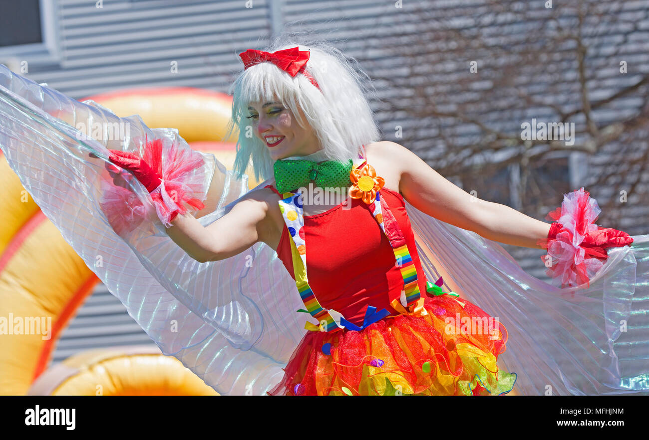 'Butterfly su palafitte' a aprire strade Festival in Hlyannis, Massachusetts il Cape Cod, STATI UNITI D'AMERICA Foto Stock