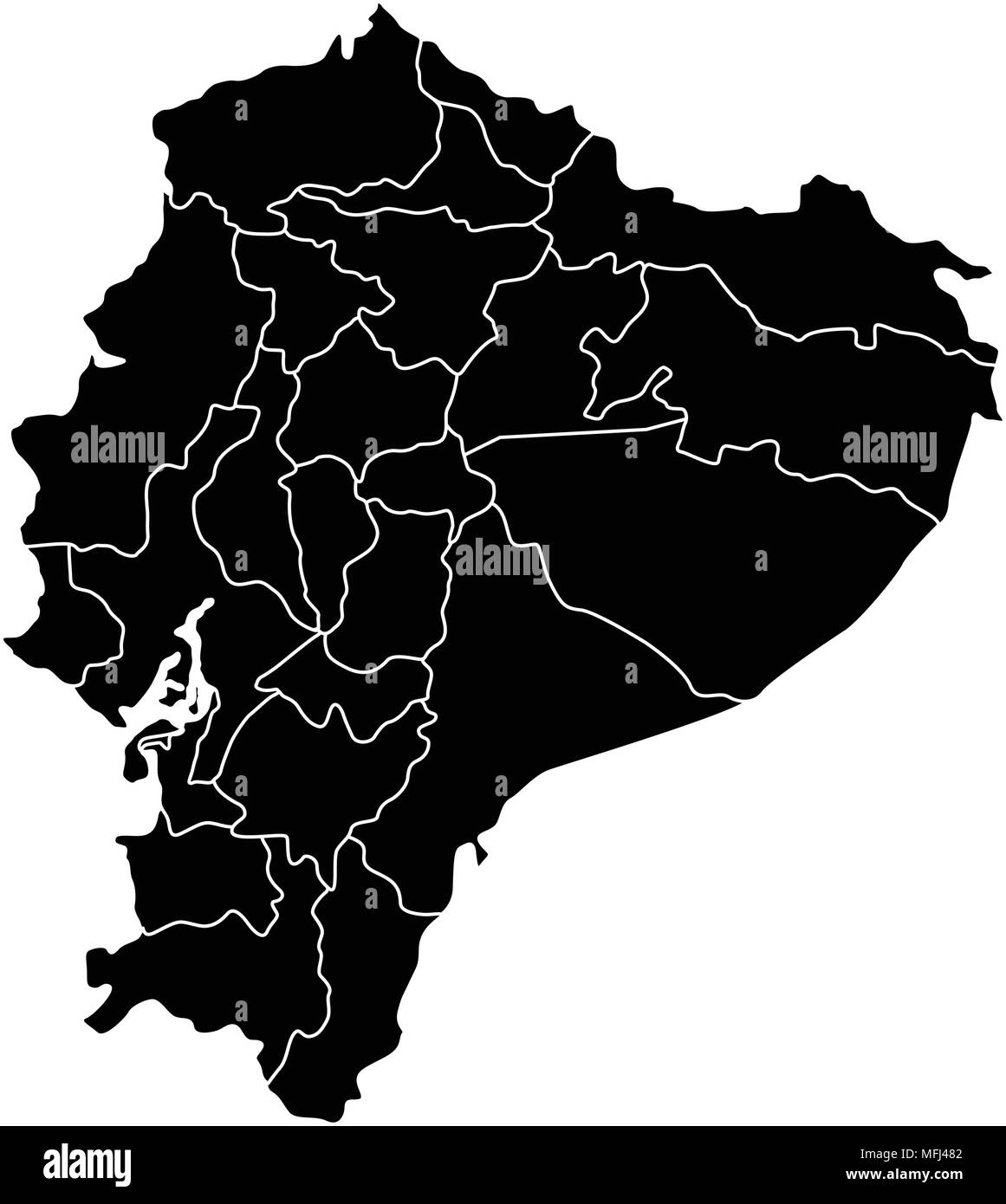 Mappa Politico dell Ecuador Illustrazione Vettoriale Mappa Politico dell Ecuador Illustrazione Vettoriale