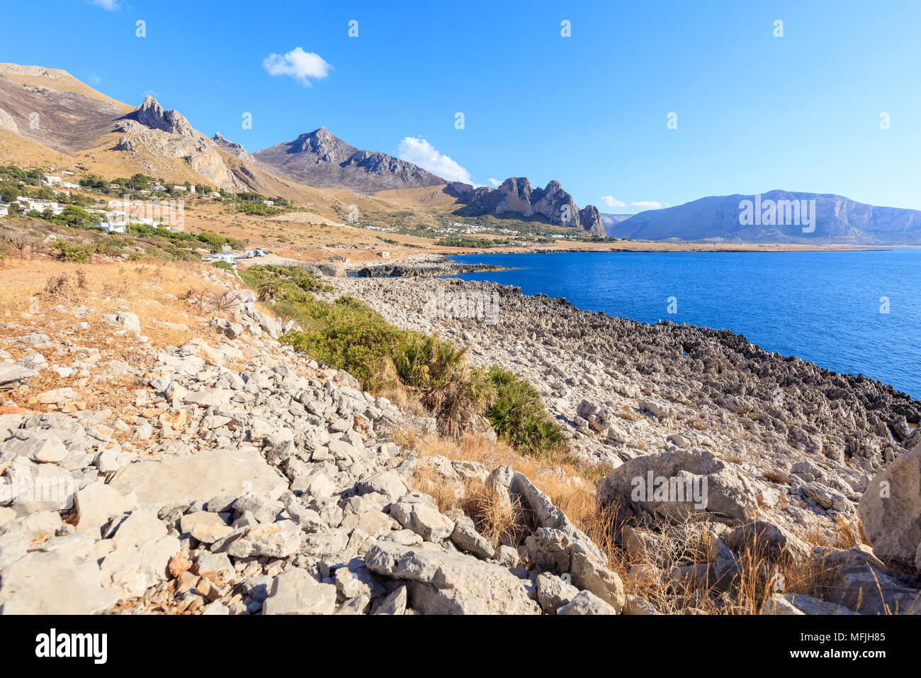 Spiaggia di Isulidda, San Vito Lo Capo, provincia di Trapani, Sicilia,  Italia, Mediterraneo, Europa Foto stock - Alamy