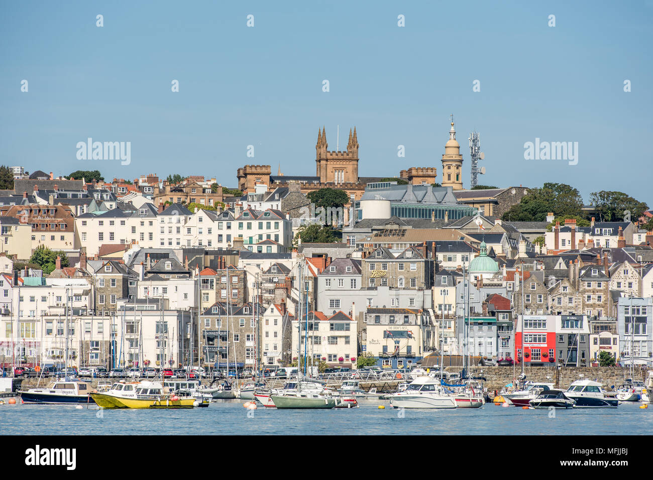 San Pietro porto, Guernsey, Isole del Canale, Regno Unito, Europa Foto Stock