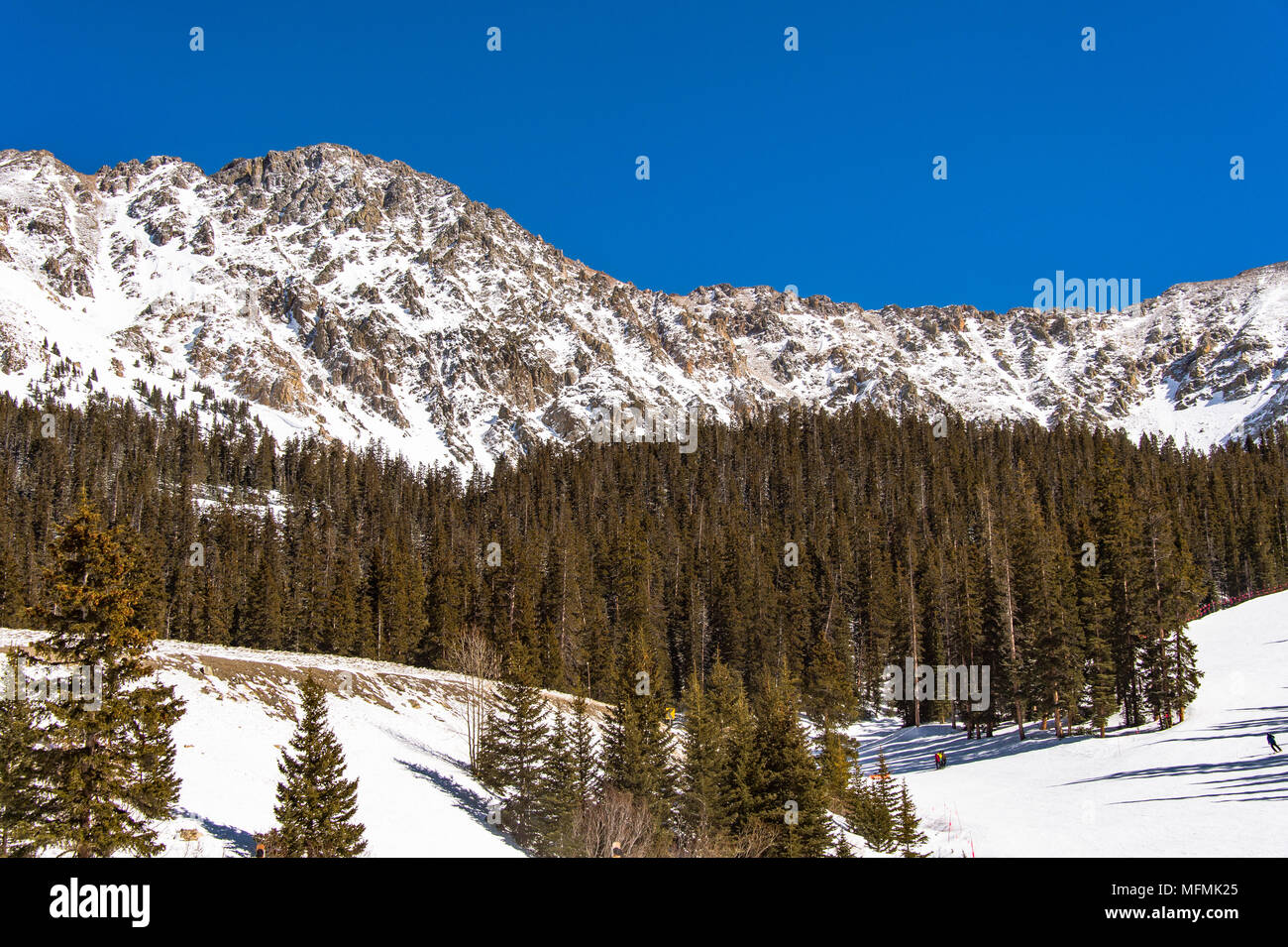 Arapahoe Basin coperto di neve in Colorado, Stati Uniti Foto Stock