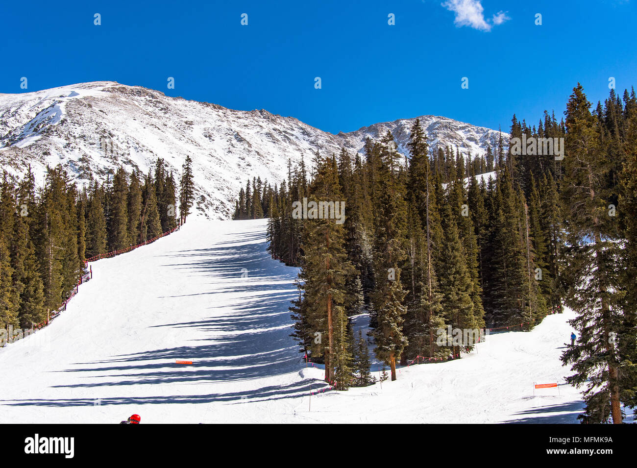 Arapahoe Basin coperto di neve in Colorado, Stati Uniti Foto Stock