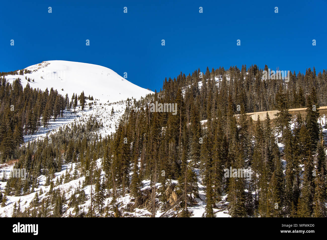 Arapahoe Basin coperto di neve in Colorado, Stati Uniti Foto Stock