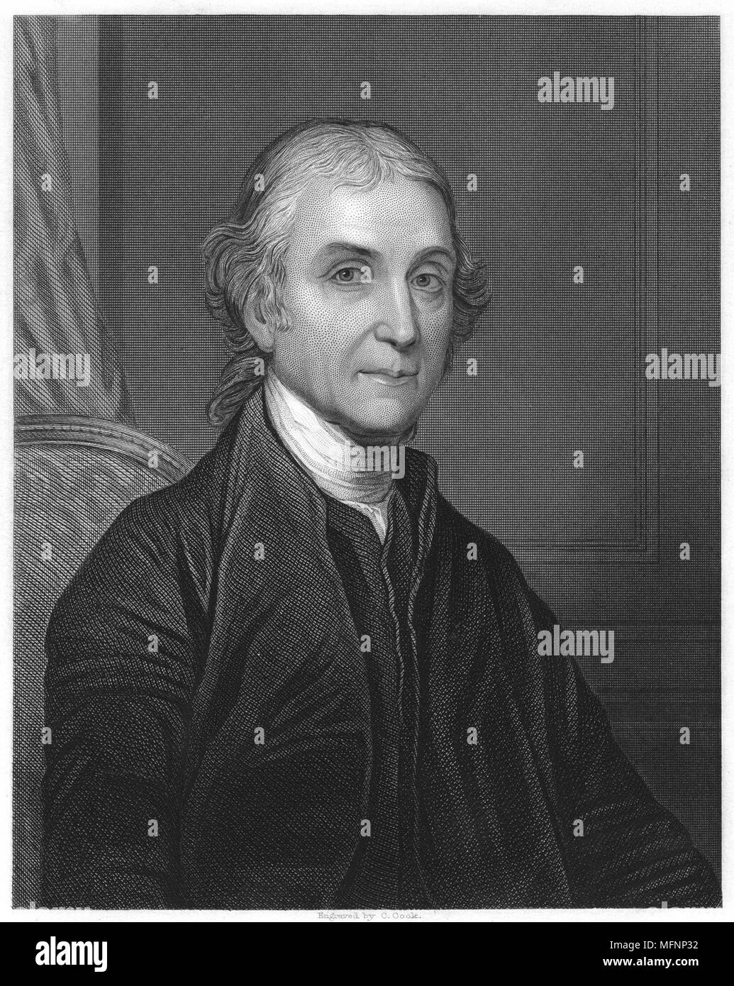 Joseph Priestley (1733-1804) farmacia inglese e Non-Conformist ministro. Uno degli scopritori di ossigeno. Da Sheridan Muspratt "Chemistry',Londra, c1860. Foto Stock