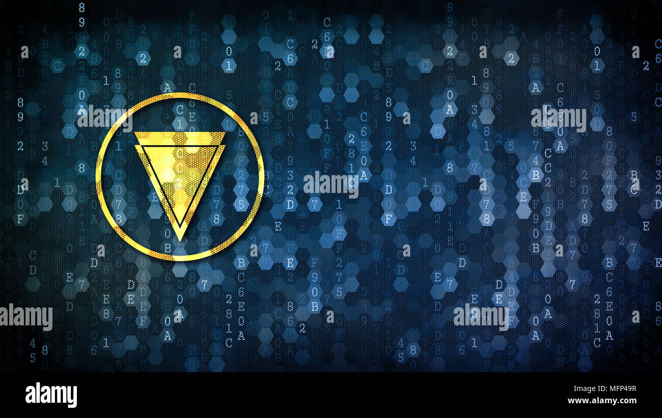 Orlo - pittogramma su pixel dello sfondo. Foto Stock