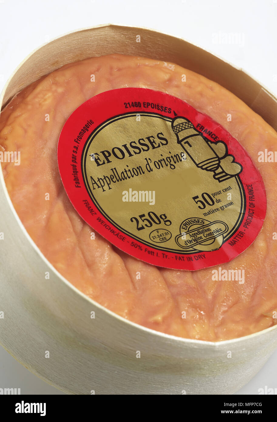Epoisses, Cow-Milk francese di formaggio dalla Borgogna Foto Stock