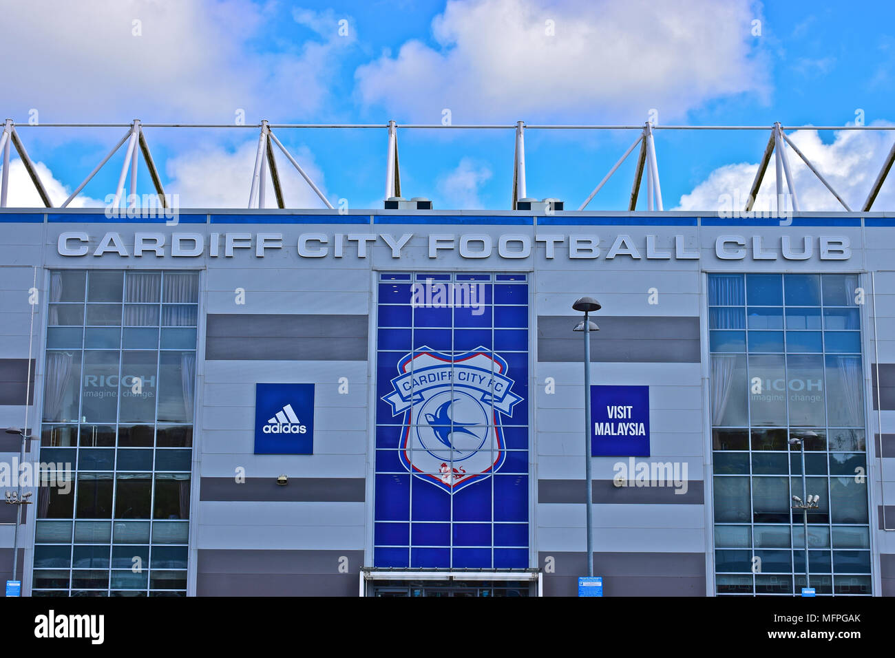 Cardiff City Football Club Stadium, Leckwith, Cardiiff, nel Galles del Sud. Foto Stock