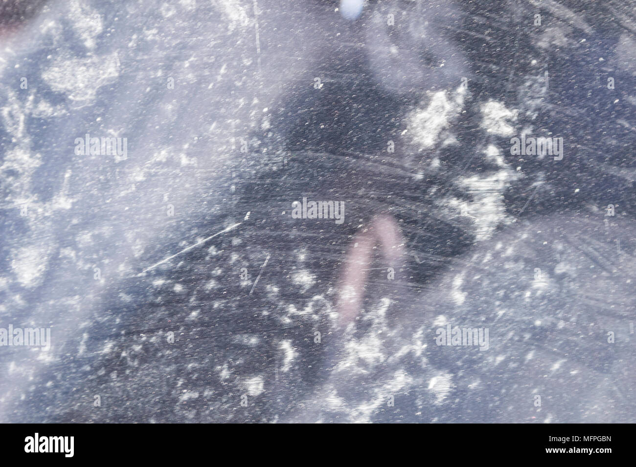 Sporco e vetro congelato, sfondo, tessitura Foto Stock