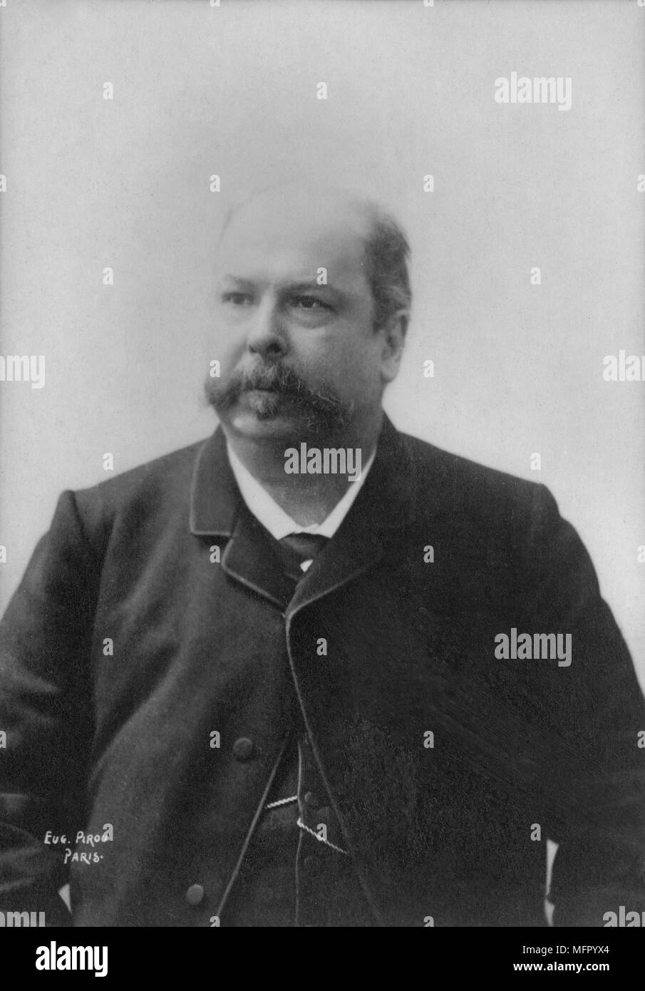 Ritratto di Henri Meilhac ( 1830 - 1897 ) e lo scrittore francese - Fotografia di Eugene Pirou ( 1841 - 1909 ) Foto Stock