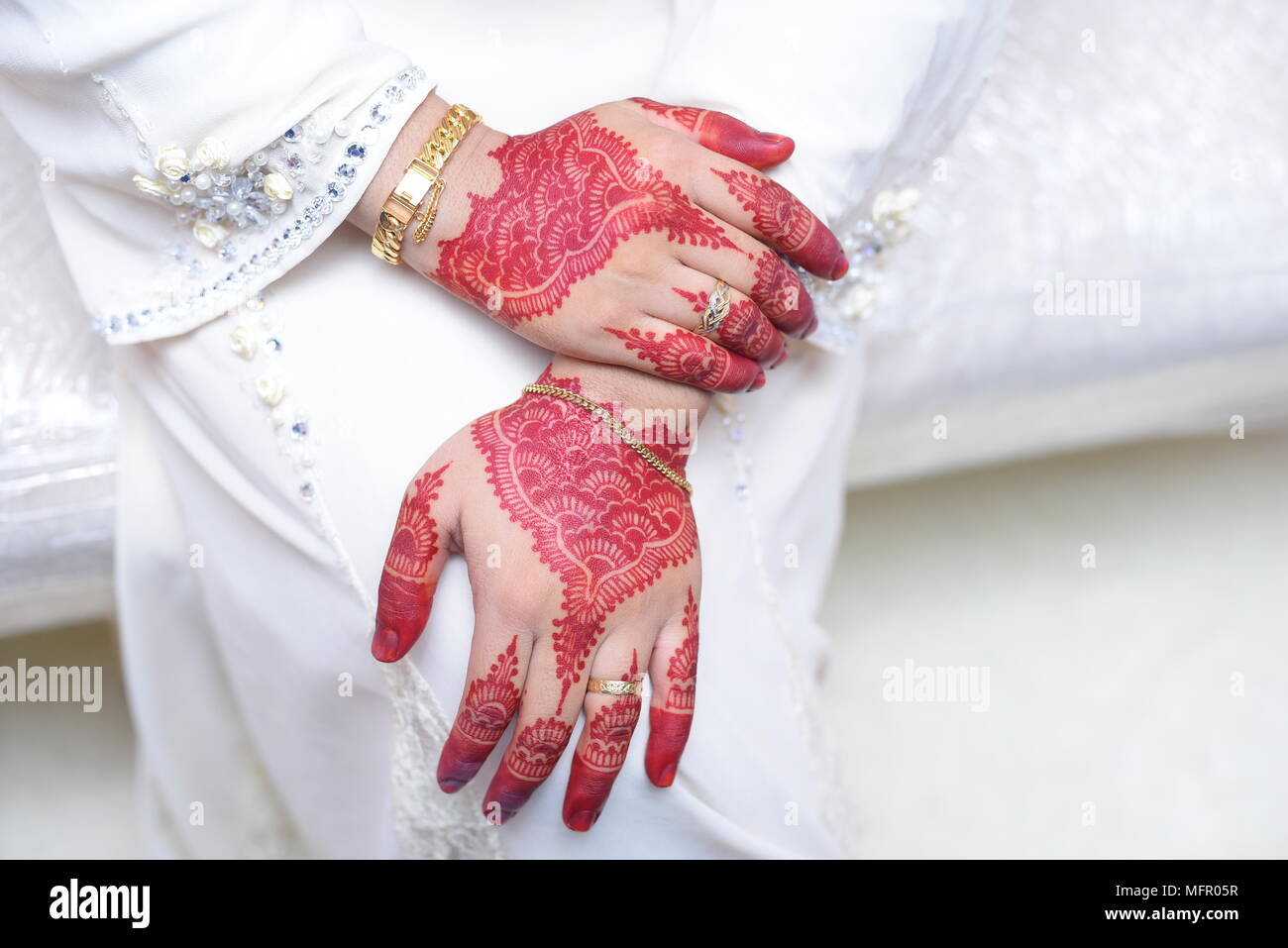 Alcune della mia immagine della locale sposa per essere. Questo è malese stile di nozze o matrimonio cultura in Malaysia. Foto Stock