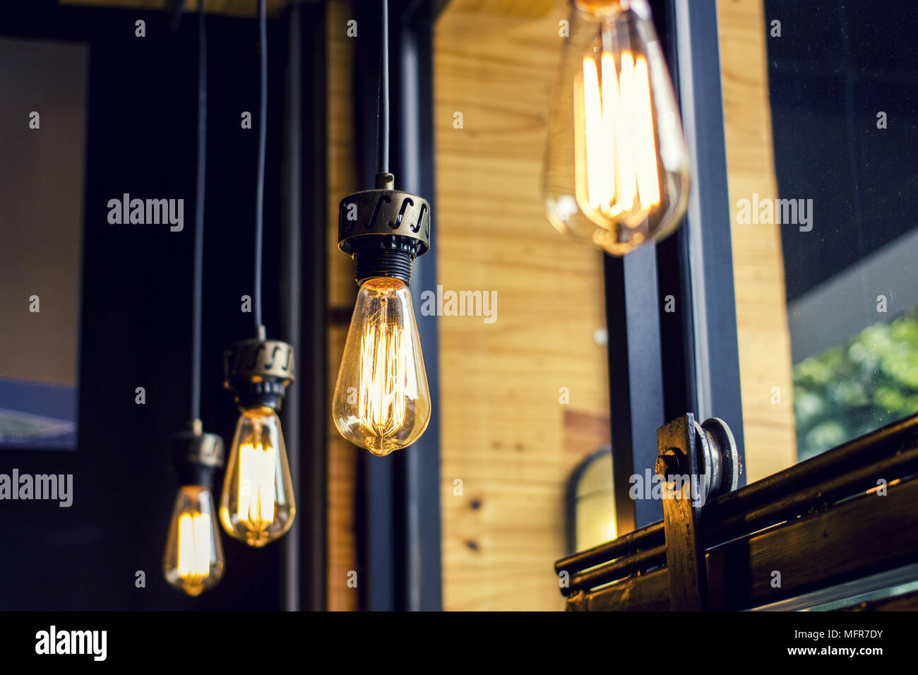 Vintage di tungsteno incandescente lampadine Foto Stock