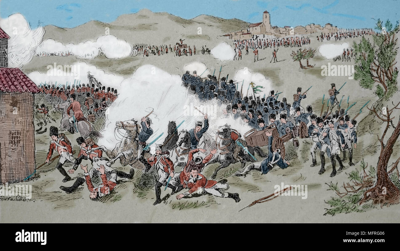 Guerra Peninsulare. Battaglia di Bailen. 16-19 luglio 1808. Il confronto tra il francese e l'esercito spagnolo. La vittoria di spagnolo. Foto Stock