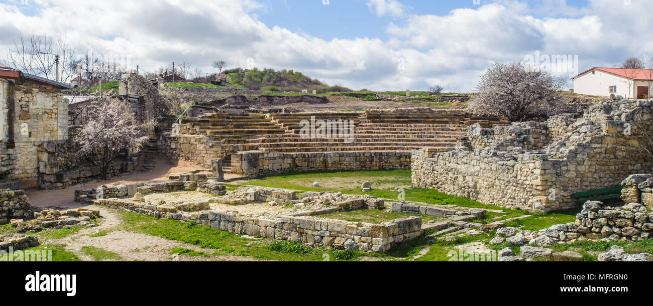 Il resto del Colosseo greca, Chersonesos Taurica. Foto Stock