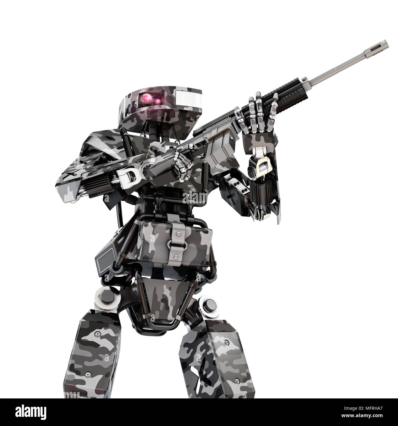 Robot soldato, rendering 3D Foto Stock