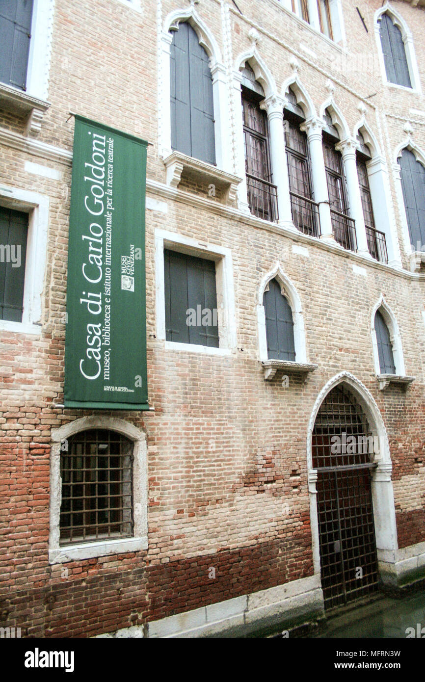 A Venezia - Italia su aprile, 05/ 2010 - Casa di Carlo Goldoni a Venezia, Italia Foto Stock