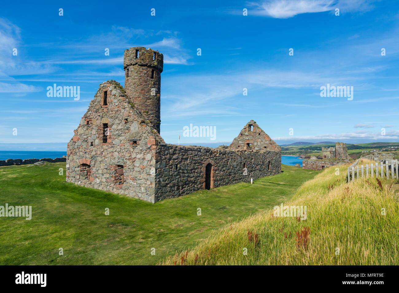 Il castello di pelare, sbucciare, Isola di Man, Regno Unito Foto Stock