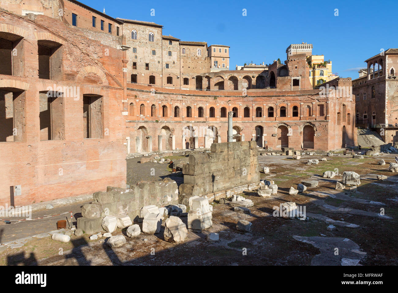 Mercati di Traiano, Mercati di Traiano, una parte dei Fori Imperiali di Roma Foto Stock