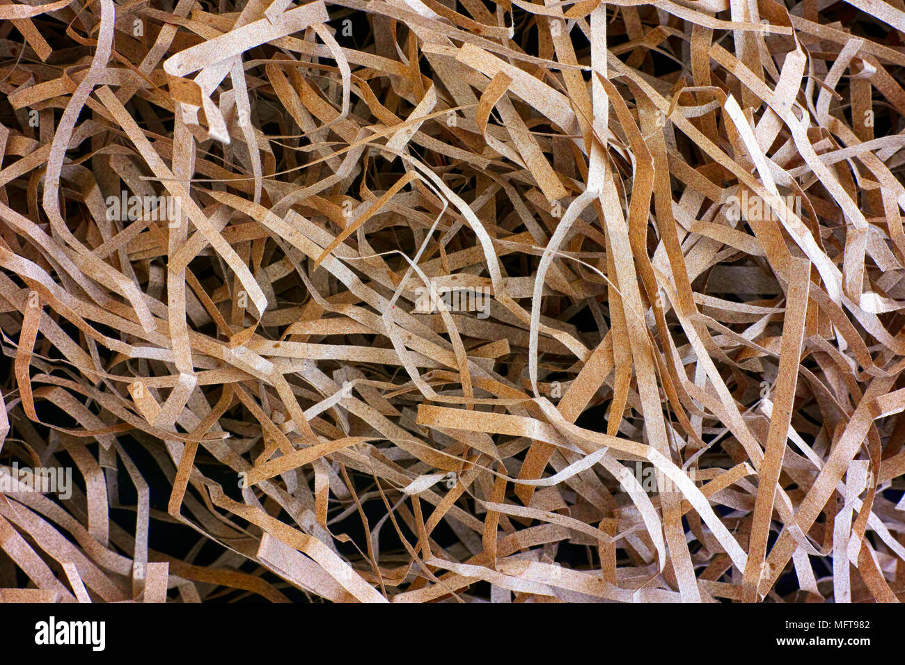 Crumpled carta tagliuzzata sfondo. Full frame. Foto Stock