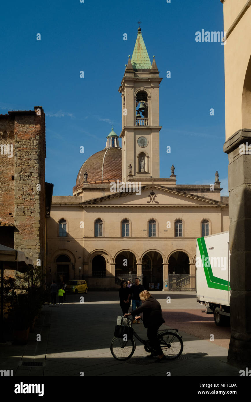 Piazza Masaccio, San Giovanni Valdarno (AR). Toscana Italia Foto Stock