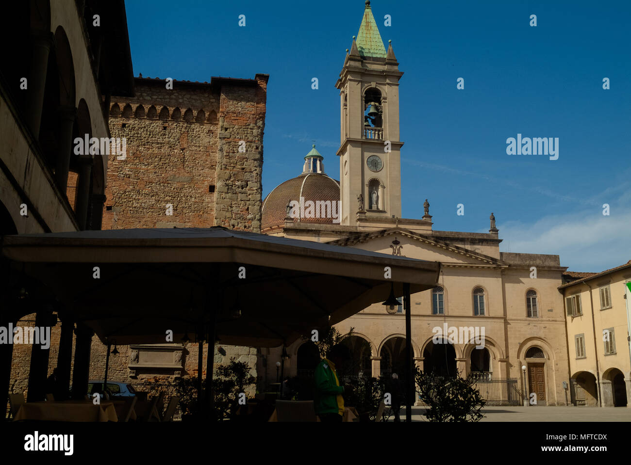 Piazza Masaccio, San Giovanni Valdarno (AR). Toscana Italia Foto Stock