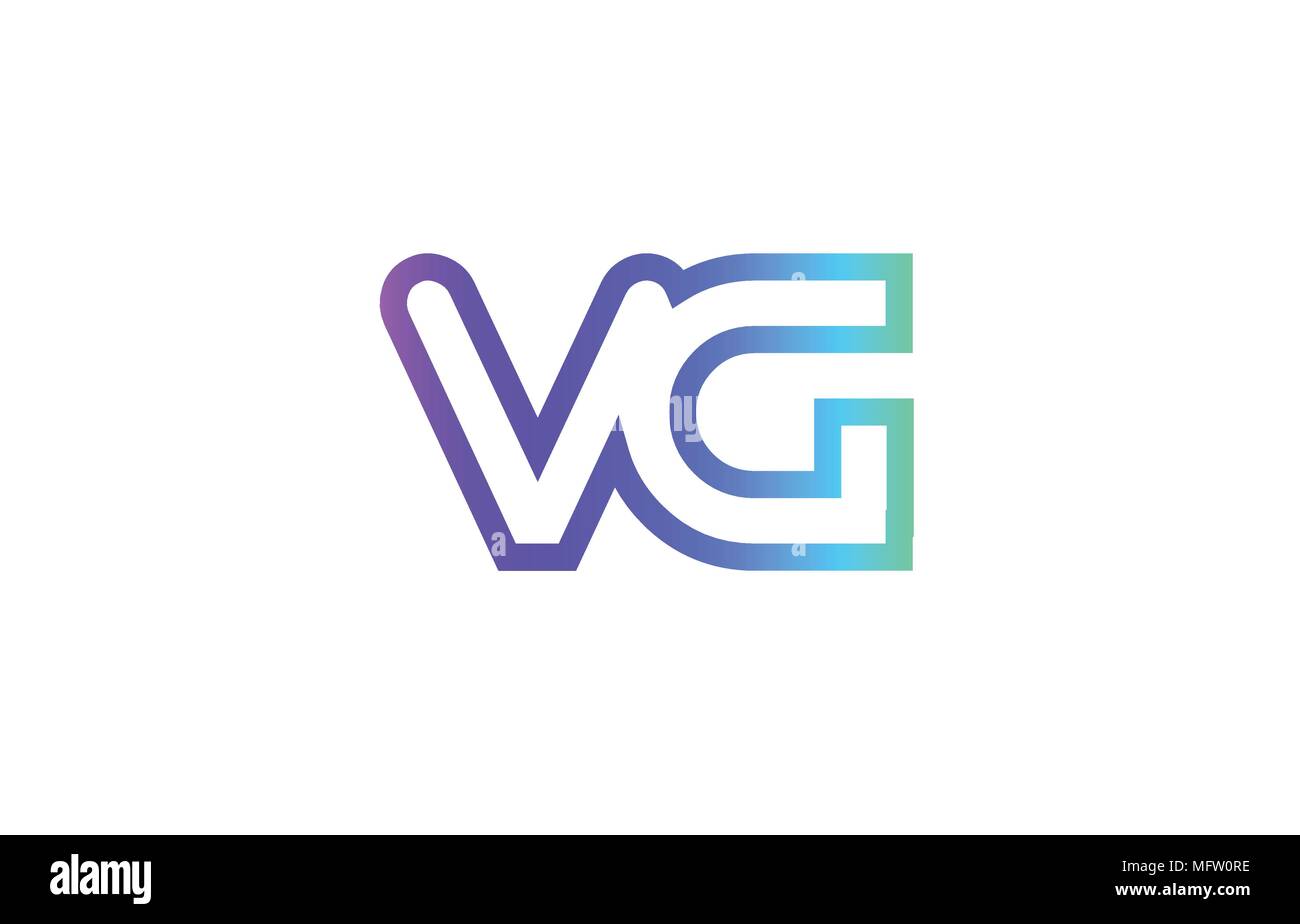 VG V lettera G combinazione di logo vettore alfabeto società creativa icona template design moderno Illustrazione Vettoriale