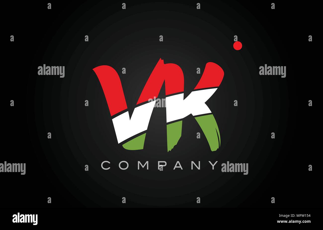 VK V K lettera di combinazione di logo vettore alfabeto società creativa icona template design moderno Illustrazione Vettoriale