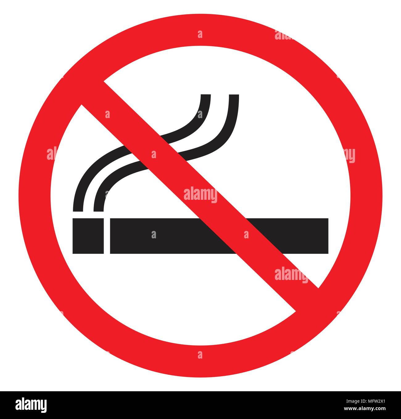 Non fumare icona di simbolo Illustrazione Vettoriale