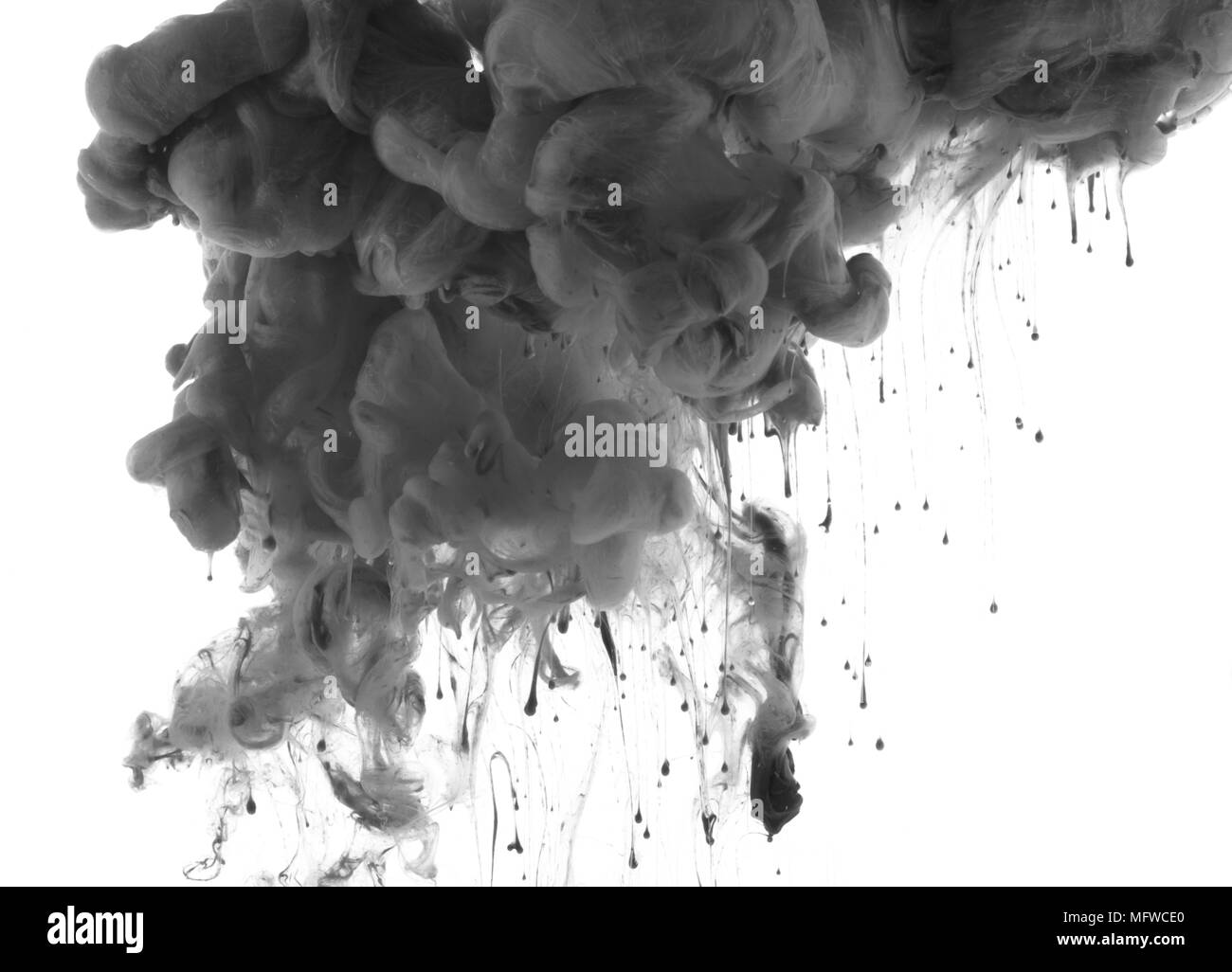 Colori acrilici e inchiostro in acqua. Abstract background. Foto Stock