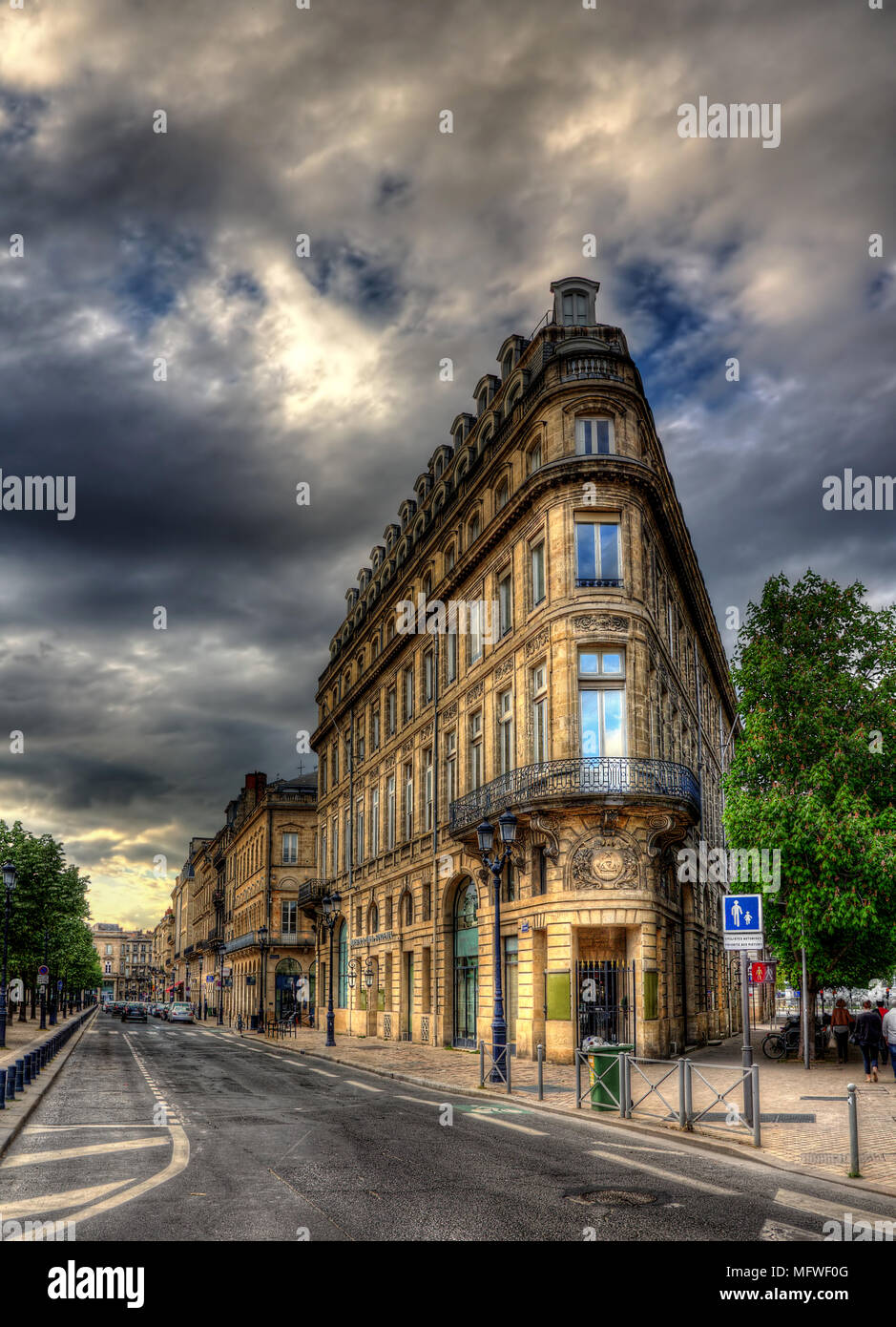 Un edificio a Bordeaux Centro città - Francia Foto Stock