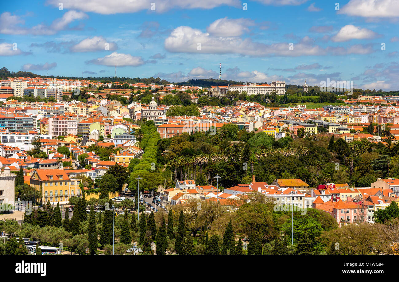 Vista di Lisbona - Portogallo Foto Stock