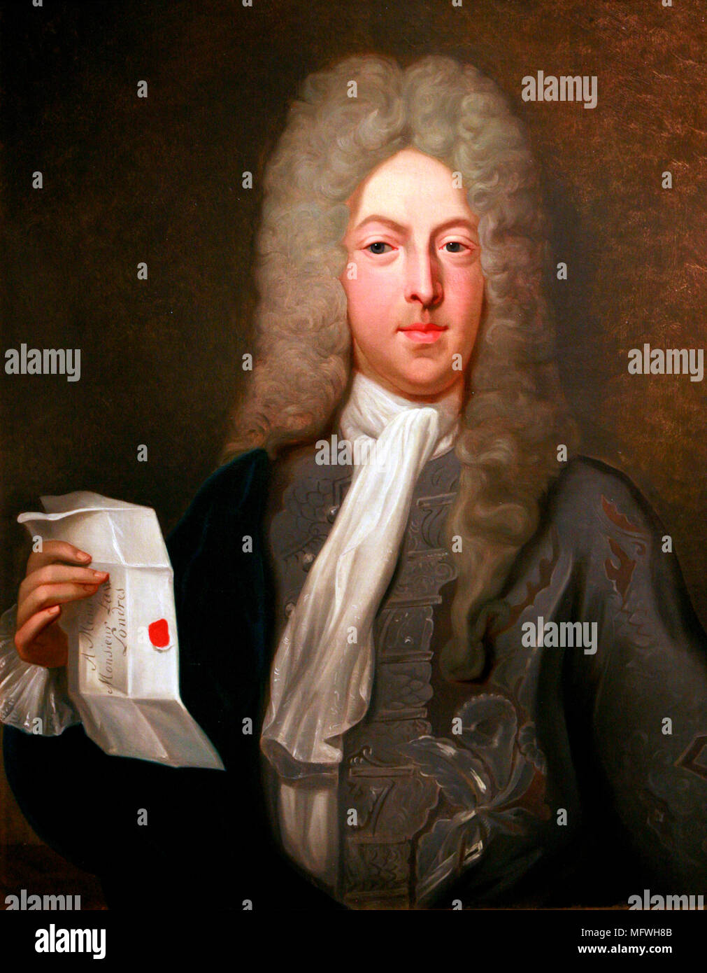 John Law (1671 - 1729), economista scozzese Foto Stock