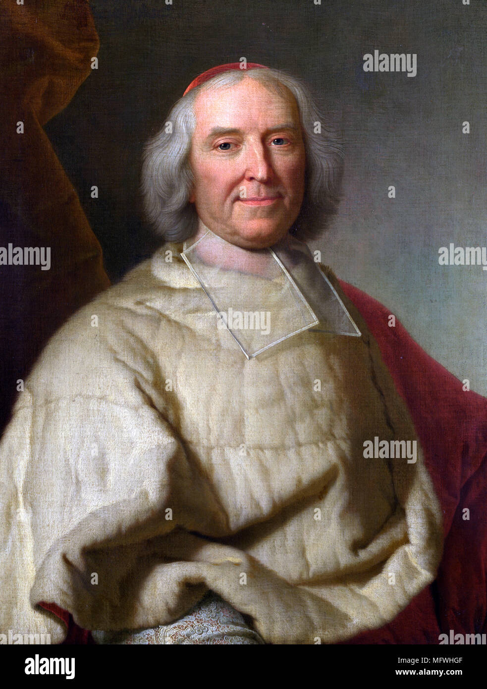 André-Hercule de Fleury André-Hercule de Fleury, Vescovo di Fréjus, Arcivescovo di Aix (1653 - 1743) il cardinale francese ritratto da Hyacinthe Rigaud Il duomo Foto Stock