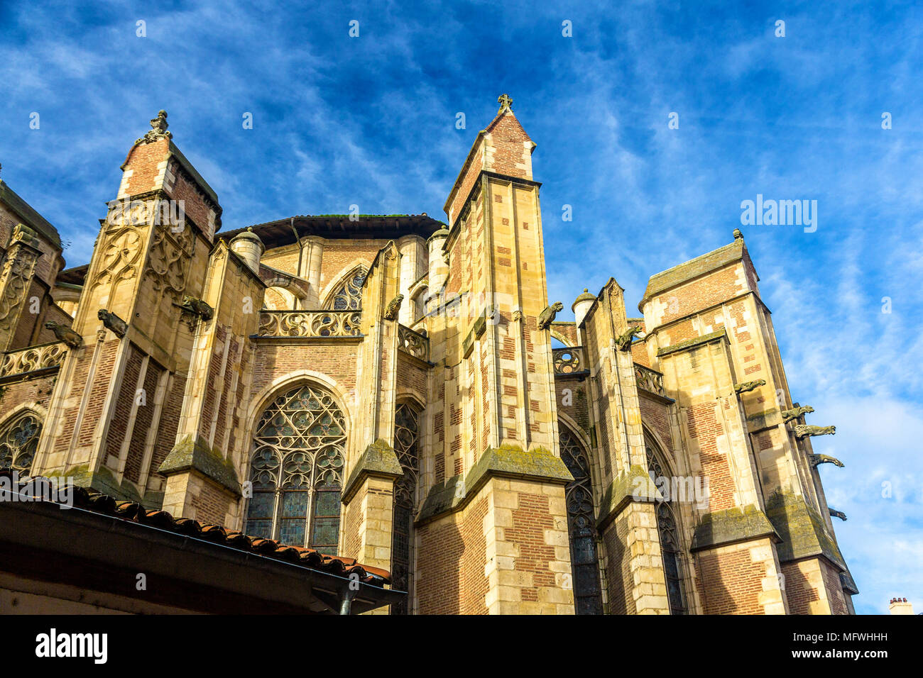 Dettagli del Saint Etienne cattedrale in Toulouse - Francia Foto Stock