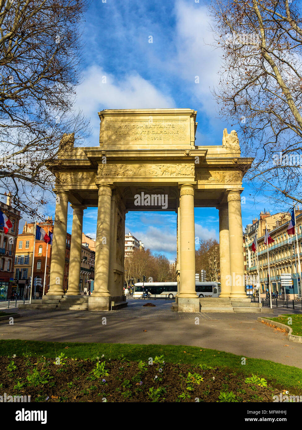 Monumento Aux Combattants de la Haute Garonne di Tolosa - Franc Foto Stock