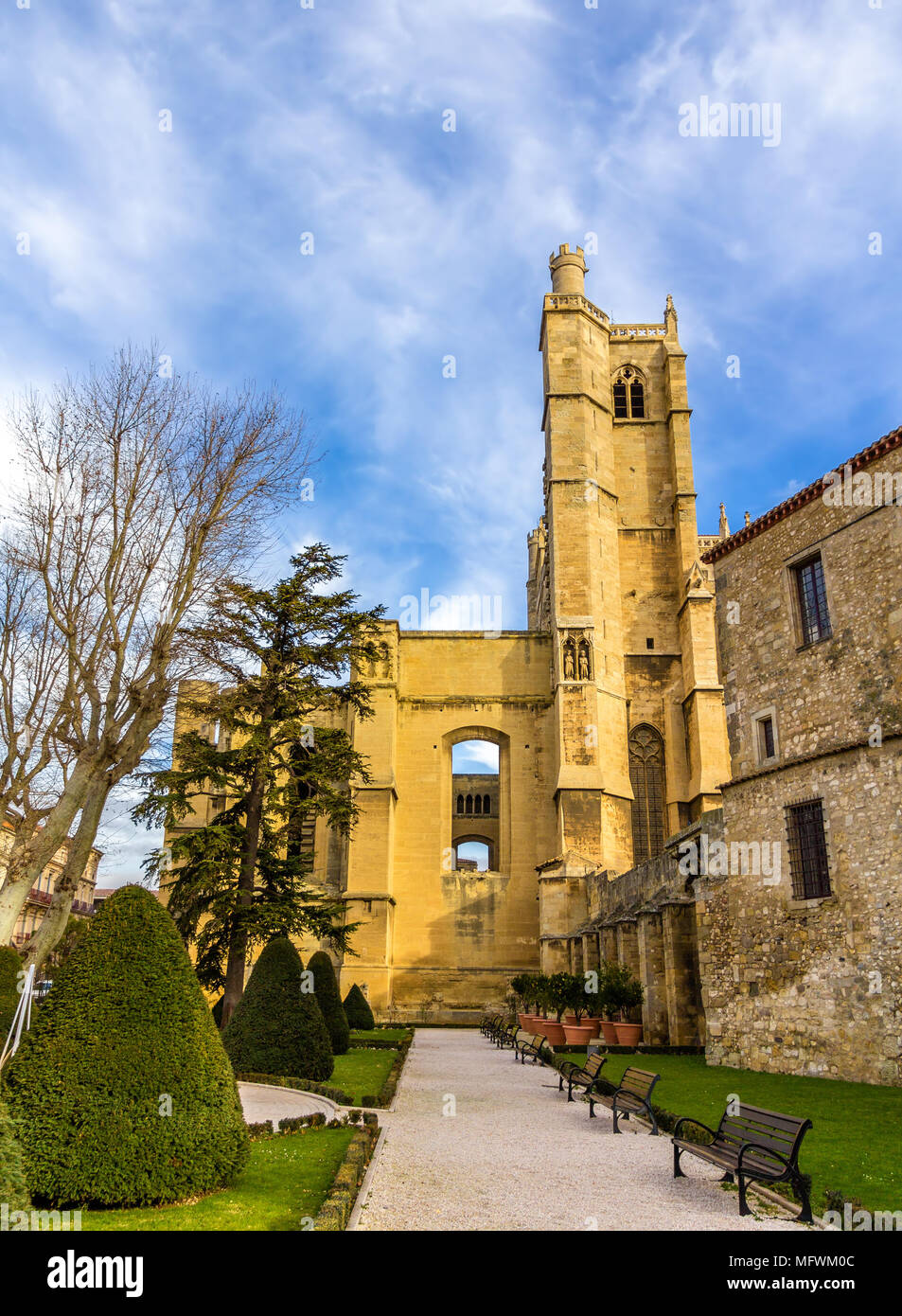 Vista della cattedrale di Narbonne - Francia Foto Stock